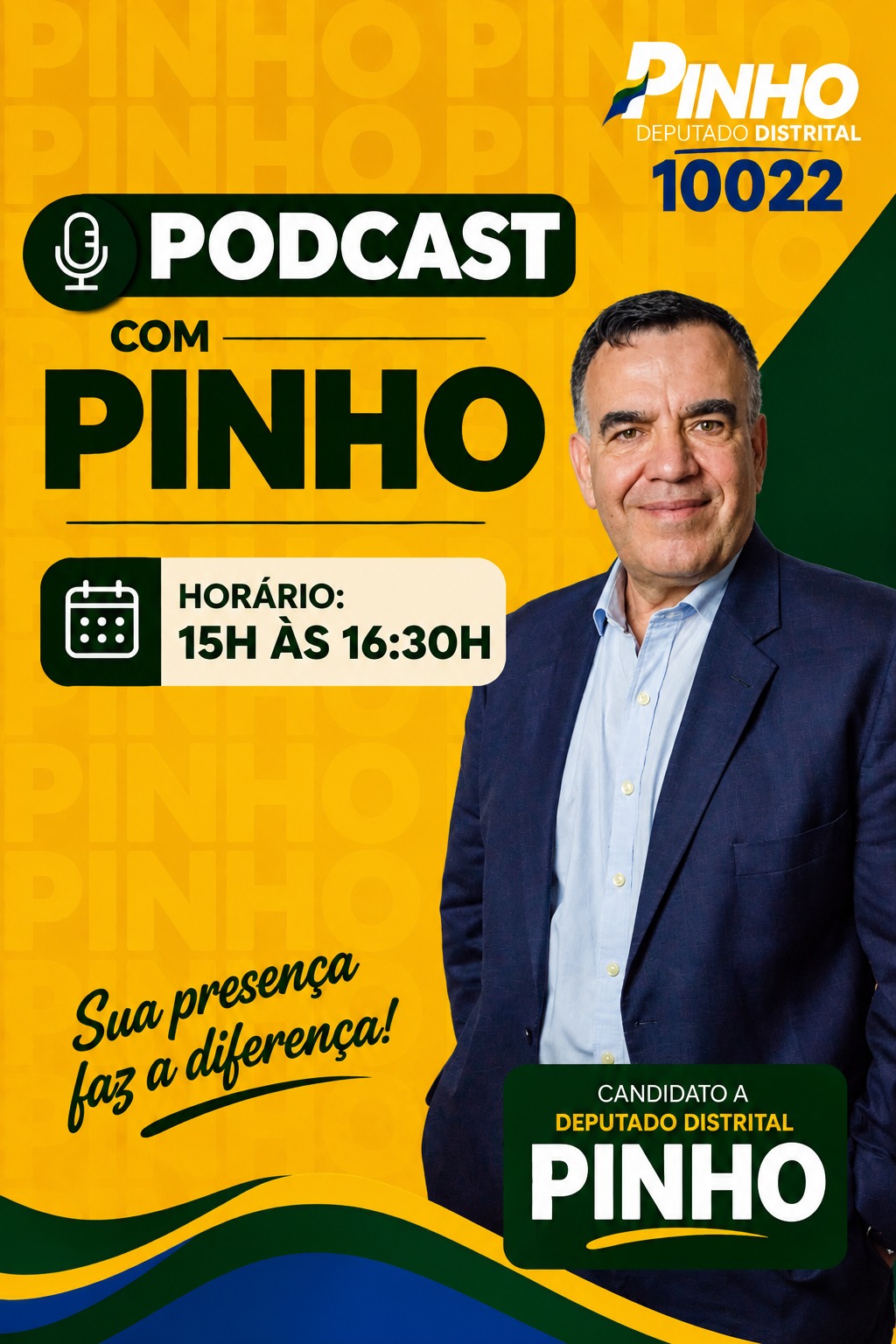 Podcast com Pinho — Terça 8 de Setembro, 15h às 16:30h